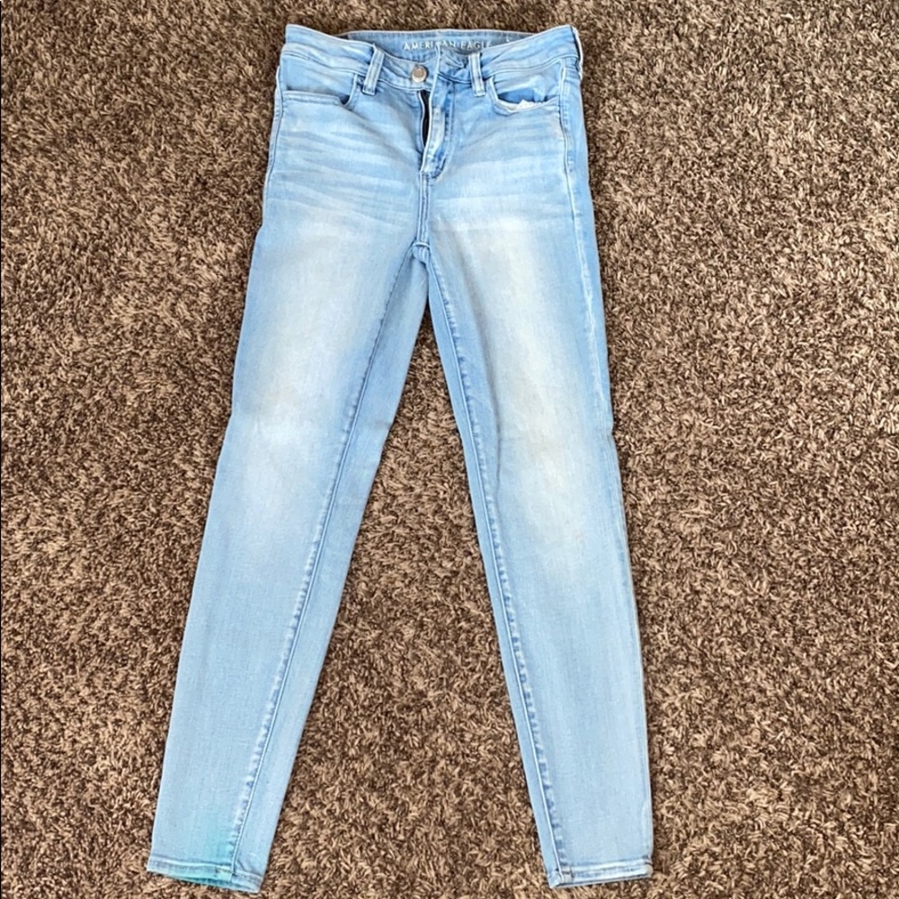 American eagle jeans light wash stretch skinny
